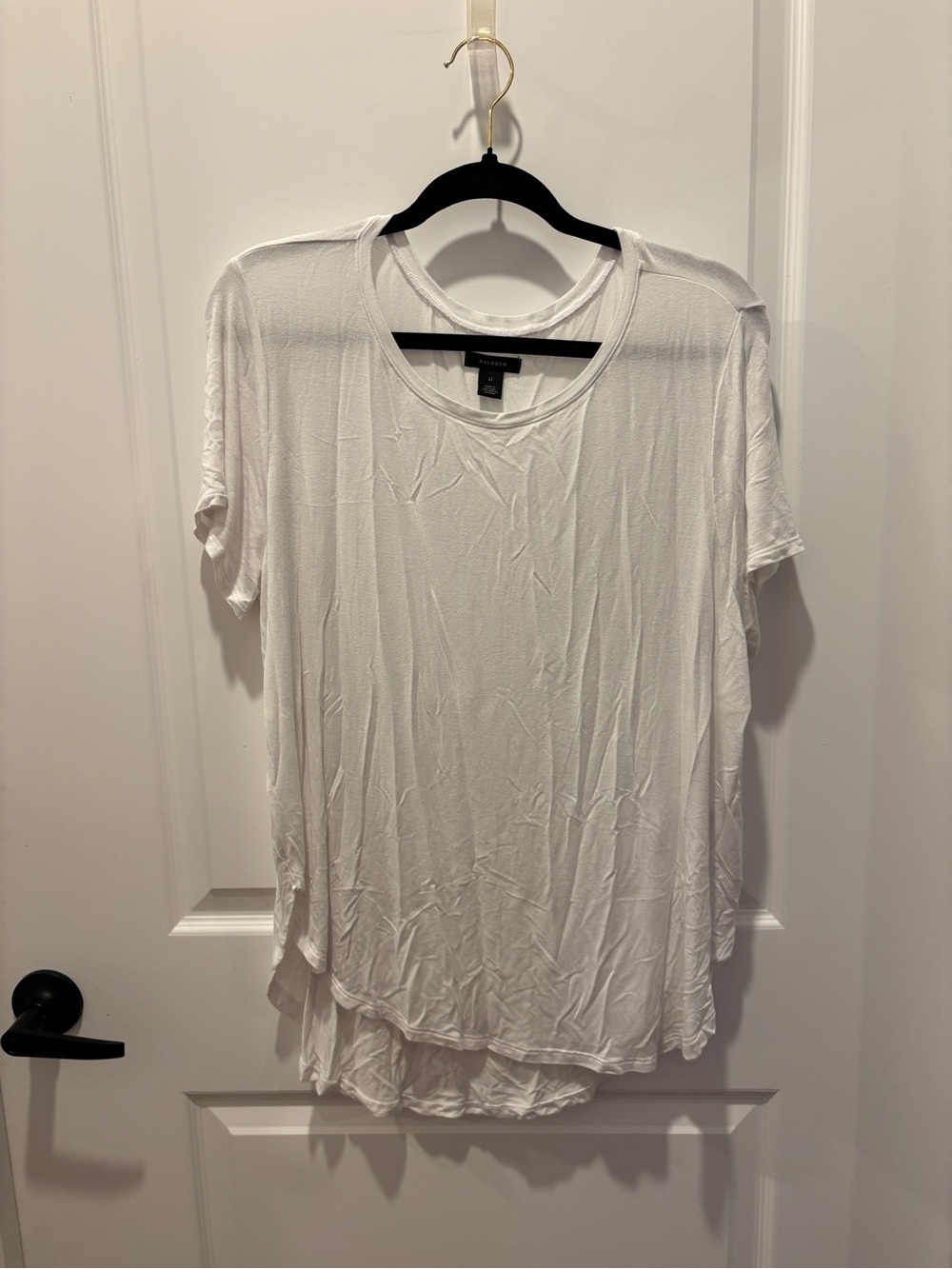 Halogen White Short-Sleeve Layered Tee